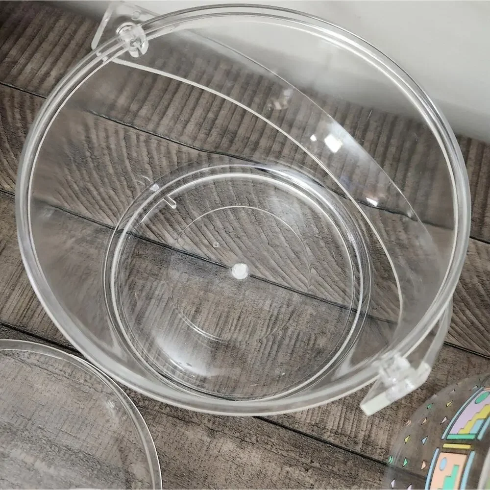 Vintage retro J.G. Hook Oneida 1988 3 piece Acrylic ice bucket Desert Sky Clear